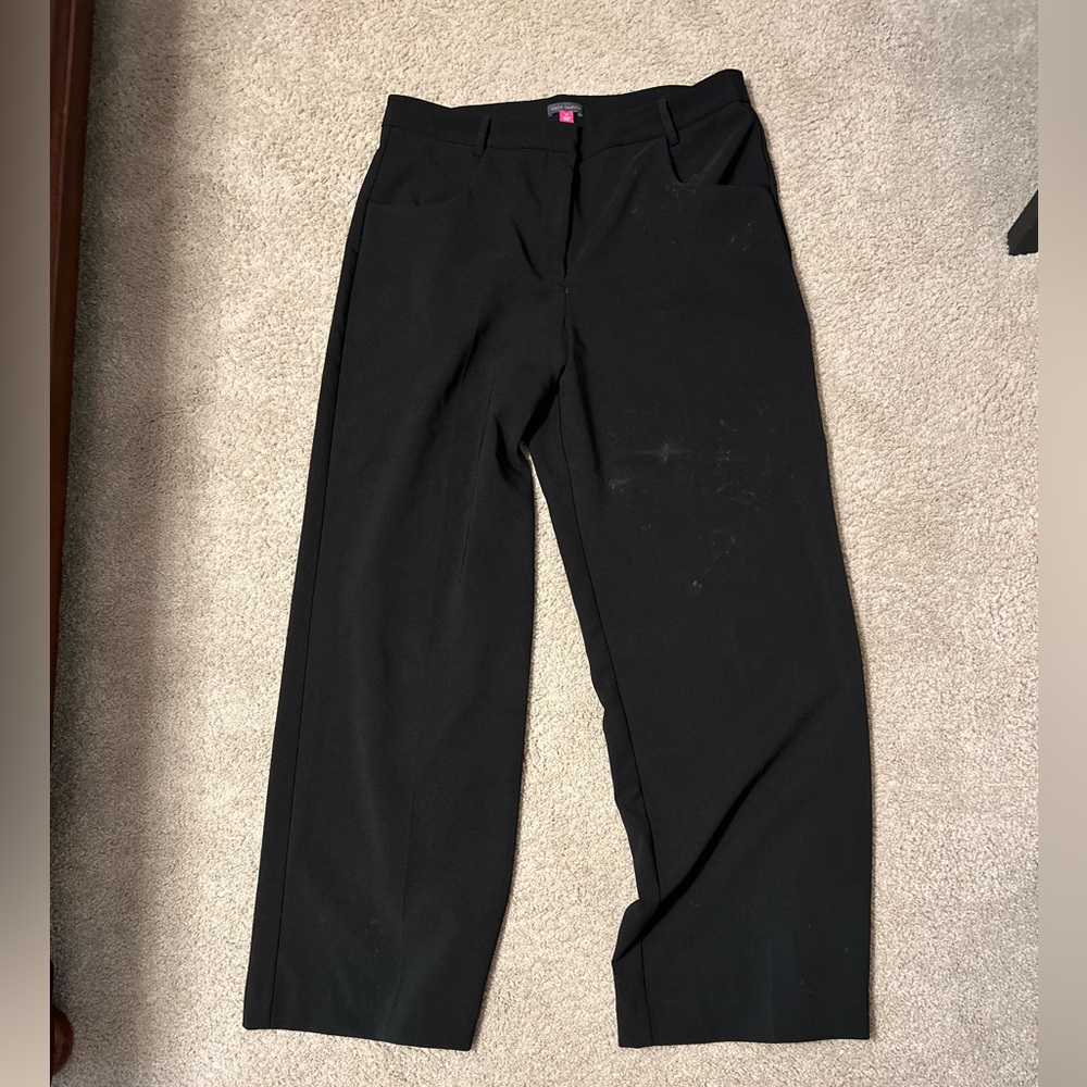 Vince Camuto Black Wide-Leg Trousers